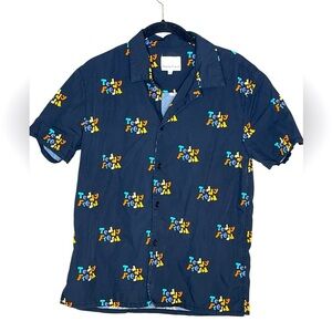 TEDDY FRESH Black Logo Button‎ Down Shirt